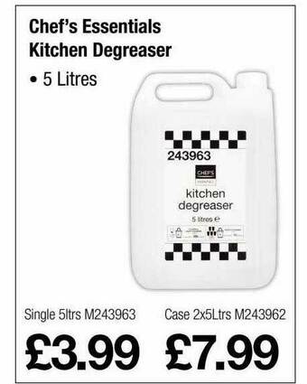 Booker Wholesale Chef's Essentials Kitchen Degreaser offer