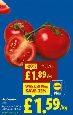Lidl Vine Tomatoes offer