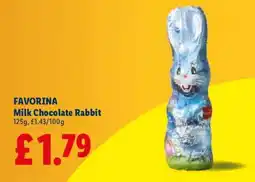Lidl FAVORINA Milk Chocolate Rabbit offer