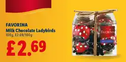 Lidl FAVORINA Milk Chocolate Ladybirds offer