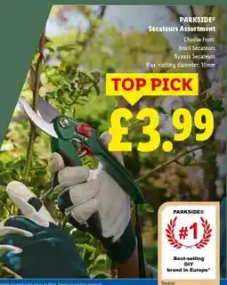 Lidl PARKSIDE Secateurs Assortment offer