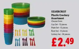 Lidl SILVERCREST Plastic Crockery Assortment offer