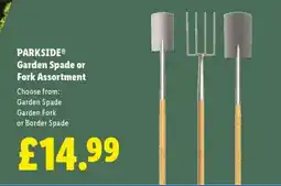 Lidl PARKSIDE Garden Spade or Fork Assortment offer