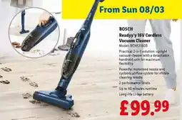 Lidl BOSCH Readyy'y 16V Cordless Vacuum Cleaner offer