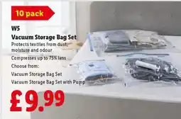 Lidl W5 Vacuum Storage Bag Set offer