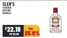 Bestway GLEN'S Vodka offer