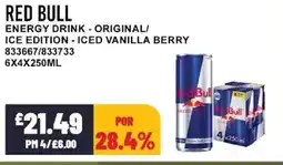 Bestway RED BULL Energy drink - original/ ice edition - iced vanilla berry offer