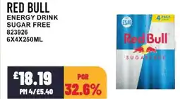 Bestway RED BULL Energy drink sugar free offer