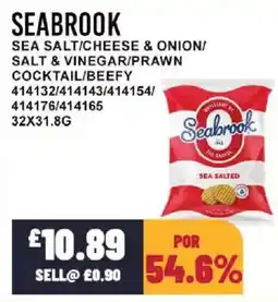 Bestway SEABROOK Sea salt/cheese & onion/ salt & vinegar/prawn cocktail/beefy offer