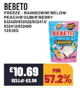 Bestway BEBETO Freeze - rainbow/w'melon/ peach/b'gum/r'berry offer