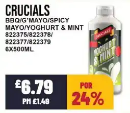 Bestway CRUCIALS Bbq/g'mayo/spicy mayo/yoghurt & mint offer