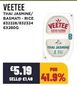 Bestway VEETEE Thai jasmine/ basmati - rice offer