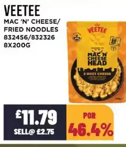 Bestway VEETEE Mac 'n' cheese/ fried noodles offer