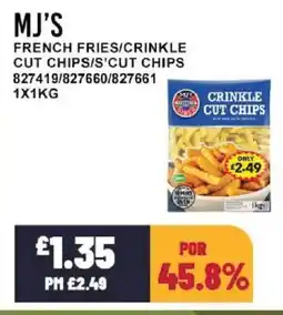 Bestway MJ'S French fries/crinkle cut chips/s'cut chips offer