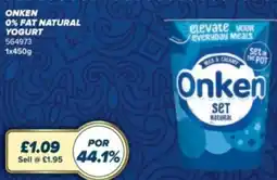 Bestway Onken 0% fat natural yogurt offer