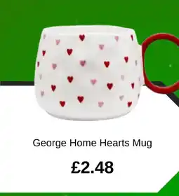 Asda George Home Hearts Mug offer