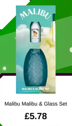 Asda Malibu Malibu & Glass Set offer