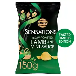 Iceland Walkers Sensations Snacks Lamb & Mint Sauce Sharing Crisps 150g offer