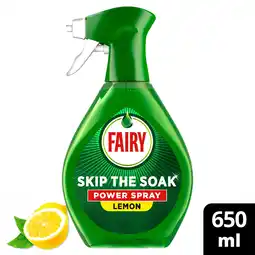Iceland Fairy Skip The Soak Power Spray Lemon 650ml, Dish & Kitchen Spray, Pre-Treatment offer