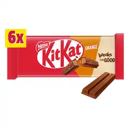 Iceland KitKat 2 Finger Orange Chocolate Biscuit Bar 6 Pack Multipack 124.4g offer