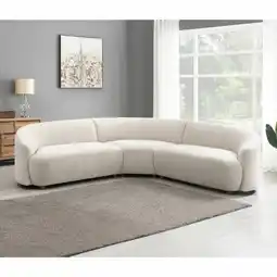 Costco Dolen Beige Fabric 3 Piece Corner Sofa offer