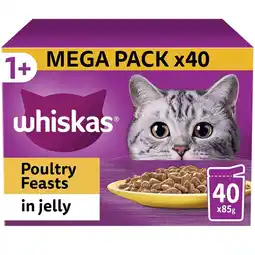 Costco Whiskas Poultry Feast in Jelly Pouches 1+, 40 x 85g offer