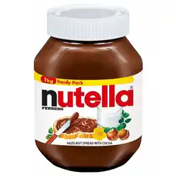 Costco Nutella Hazelnut Spread, 1kg offer