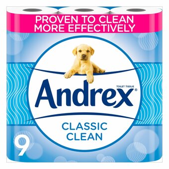 Tesco Andrex Classic Clean Toilet Rolls X9 offer