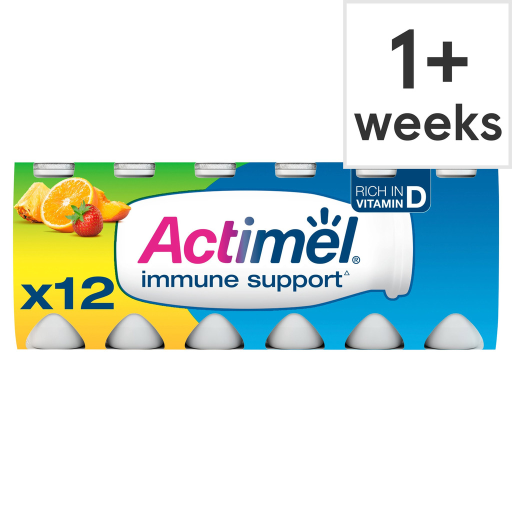 Actimel Multifruit Yogurt Drink 12 X100g offer at Tesco