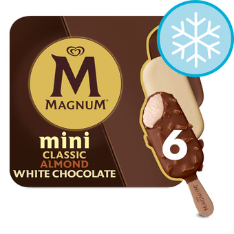 Tesco Magnum Mini Classic Almond & White 6 Pack 330Ml offer