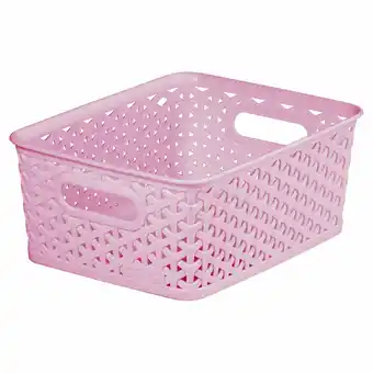 Tesco Curver My Style Small Pink Basket offer