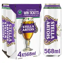 Iceland Stella Artois Premium Lager Beer Cans 4x568ml offer