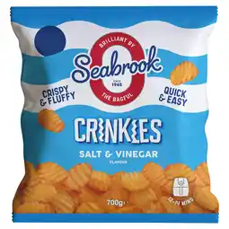 Iceland Seabrook Crinkles Salt & Vinegar Flavour Chips 700g offer