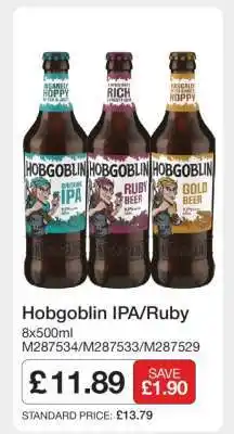 Makro Hobgoblin IPA/Ruby offer