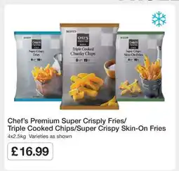 Makro Chef’s Premium Super Crisply Fries/Triple Cooked Chips/Super Crispy Skin-On Fries offer