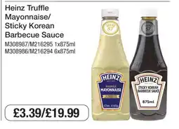 Makro Heinz Truffle Mayonnaise/Sticky Korean Barbecue Sauce offer