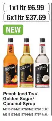 Makro Peach Iced Tea/Golden Sugar/Coconut Syrup offer