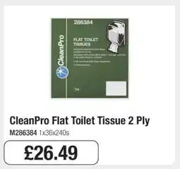 Makro CleanPro Flat Toilet Tissue 2 Ply offer