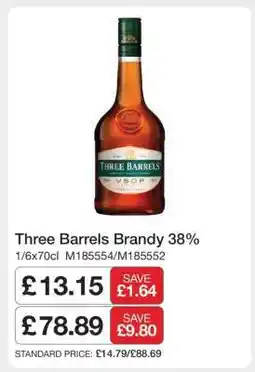 Makro Three Barrels Brandy 38% offer