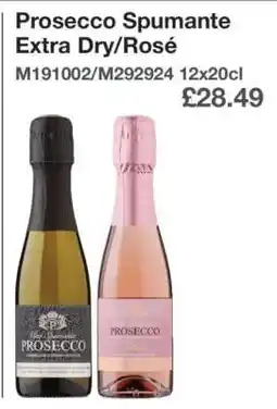 Makro Prosecco Spumante Extra Dry/Rosé offer