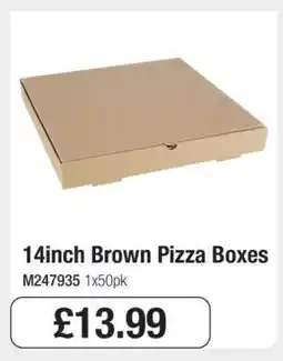 Makro 14inch Brown Pizza Boxes offer