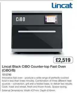 Makro Lincat Black CiBO Counter-top Fast Oven (CiBO/B) offer