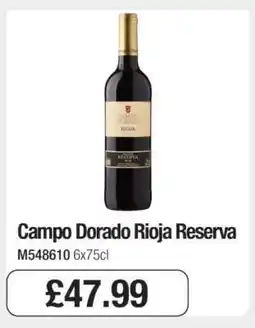 Makro Campo Dorado Rioja Reserva offer