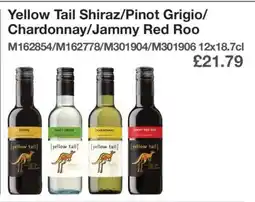 Makro Yellow Tail Shiraz/Pinot Grigio/Chardonnay/Jammy Red Roo offer