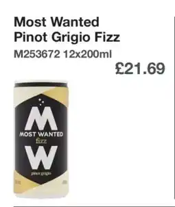 Makro Most Wanted Pinot Grigio Fizz offer