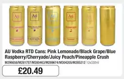 Makro AU Vodka RTD Cans offer