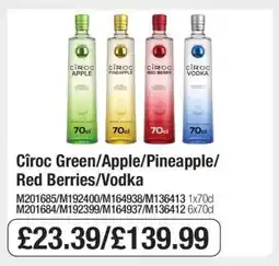 Makro Cîroc Green/Apple/Pineapple/Red Berries/Vodka offer