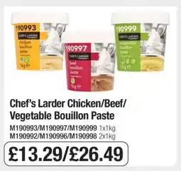 Makro Chef’s Larder Chicken/Beef/Vegetable Bouillon Paste offer