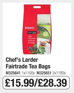 Makro Chef’s Larder Fairtrade Tea Bags offer
