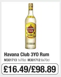Makro Havana Club 3YO Rum offer